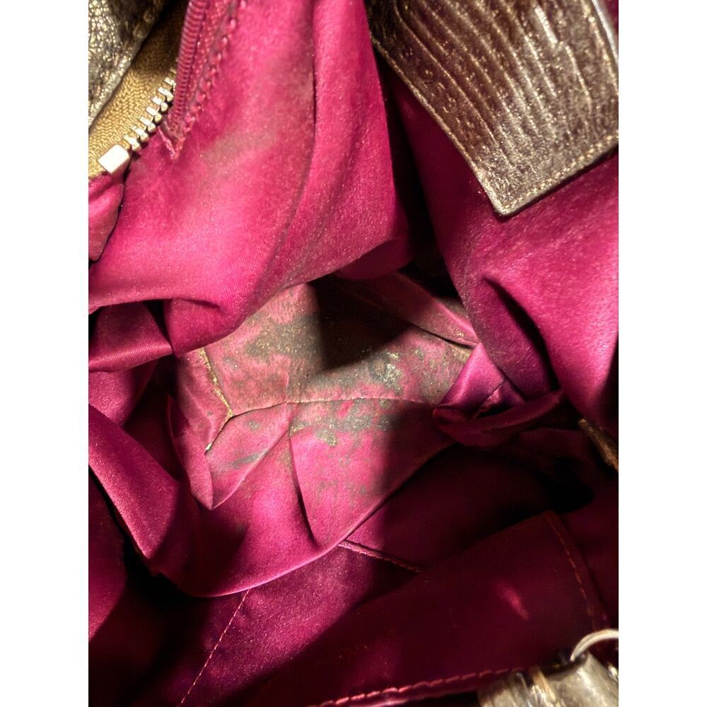 Coach Metallic Leather Shoulder Ba - Picture 6 of 11